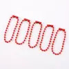 Corrente de Contas Onduladas Coloridas, Corrente de Bolinhas de Metal Pintado, Corrente para Chaveiro com Pingente de Disco Pequeno DIY