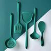 Juego de Utensilios de Cocina de Silicona Integrada Resistente a la Temperatura para Cocina Cuchara de Silicona para Hogar Espátula Cuchara para Cocinar Antiadherente Cuchara
