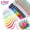 Marcador de acrílico líquido directo con punta suave, adecuado para el diario de arte y los garabatos de los estudiantes, se puede superponer con colores y es un bolígrafo de dibujo especial para niños