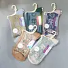 Calcetines para mujer estilo pastoral anti-spandex de media pantorrilla primavera y otoño Lolita retro modernos moda femenina calcetines casuales para mujer
