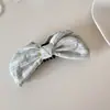 Pinza de Plátano con Lazo a Cuadros Estilo Coreano para Mujer, Pinza de Garra para Cola de Caballo Alta con Ambiente de Primavera y Verano, Elegante Pinza de Tiburón para el Cabello