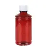Botella de Plástico Transparente 200/500ml Botella Dispensadora de Líquido Botella Redonda Sellada Botella de Plástico Marrón Marcas de Escala de PET