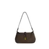Bolso de axila de cuero encerado de alta gama para mujer, nueva colección primavera 2026, estilo vintage francés, lujo ligero, diseño de nicho, bolso de hombro o bolso cruzado