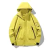 Chaqueta de exterior de tela a prueba de tres elementos, estilo para parejas al aire libre, color liso, talla grande, chaqueta de montañismo de alta calidad