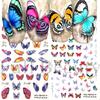 Nuevas pegatinas de mariposa coloridas para uñas, pegatinas de mariposa 3D para uñas, pegatinas de uñas al por mayor