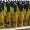 Garrafa de Vinho de Uva Garrafa Vazia com Strass Fábrica-Incustada Garrafa de Vidro Garrafa de Champanhe Brilhante Processamento Manual de Strass