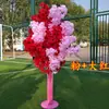 Novo Corredor de Casamento com Neve Artificial Adereços Decoração de Fundo para Casamento Árvore de Flor de Cerejeira Corredor de Casamento com Flor de Cerejeira de Ferro Forjado Enfeites de Casa