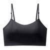 Camisola Sem Costura para Mulheres, Verão Fina Respirável com Bojos, Seda Gelada Antiexposição Integrada Linda Costas Roupa Íntima
