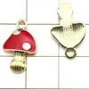 Set Mixto de 20 Colgantes de Aleación de Esmalte Coloridos de Casa de Dibujos Animados y Champiñón Accesorios para Pulsera, Collar, Joyería DIY