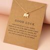 Colgante de elefante de cobre de alta calidad con tarjeta de regalo. Collar de alta calidad.