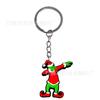 Llavero de Papá Noel Dibujos Animados Pvc Pegamento Suave Colgante Bolsa de Regalo Pequeña Llavero Muñeco de Plástico Suave Venta al por Mayor