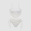 [Multicolor] Traje de baño de estilo coreano para niña, top de tubo para mujer, triángulo dividido, estilo puro deseo, bikini sexy, traje de baño de aguas termales