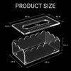 Porta Funda para Caja de Pañuelos de Acrílico Transparente - para Baño, Oficina, Cocina Dispensador de Servilletas de Papel