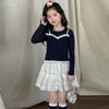 Camiseta de Manga Larga para Niña, Nuevo Estilo Primavera y Otoño 2025, Conjunto de Otoño Infantil con Ribete de Encaje, Versión Coreana, Elegante Camiseta Básica