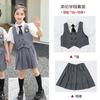Conjunto de uniforme escolar de estilo británico para estudiantes de primaria, mesa de actuación, coro, graduación infantil, jardín de infancia, verano