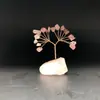 Árbol de la fortuna de grava de piedra cruda de cristal natural, árbol de cristal tejido a mano, árbol del dinero, decoración del hogar