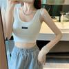 Ins Europeo y Americano Slim Letra Camisola Versátil 2024 Verano Nuevo Look Adelgazante Top Chaleco