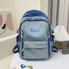 Mochila Casera Estilo Carta Original Color Contrastante 2024 Nuevo Estilo Harajuku Campus Bolsa Escolar para Estudiante de Secundaria Universidad