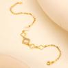 Plata City S925 plata de ley circonio completo hueco trébol de cuatro hojas pulsera femenina moda lujo ligero mundo flor rica cinco tréboles de cuatro hojas