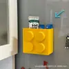 Nuevo almacenamiento de imanes para refrigerador de bloques de construcción, almacenamiento de film transparente para cocina del hogar, estante magnético para puerta de entrada, cosas buenas