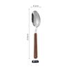 Vajilla de acero inoxidable estilo ins con mango de madera de imitación, cuchillo y tenedor para carne, juego de cuatro piezas, cuchillo y tenedor con veta de madera, cuchara chapada en oro para hotel.
