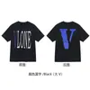 Nueva Camiseta Vlone Jerry Grande V Humo Reflectante Holgada de Manga Corta Flor de Cerezo Pareja Streetwear de Moda