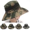 Chapéu de pescador camuflado chapéu de sol de lazer ao ar livre masculino aba larga dupla face protetor solar chapéu de sol fabricantes lote