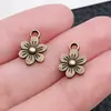 Colgante de flor de aleación de cinco colores 9x12 mm Amazon transfronterizo para collar, pulsera, llavero, accesorios de joyería hechos a mano DIY