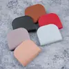 Nueva Cartera Mini Semicircular Linda para Mujer Corta Gran Capacidad Celebridad de Internet Color Sólido Cremallera Versátil Billetera para Monedas Estudiante