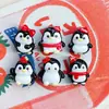 Mini Pingüino Negro Resina Accesorios Pingüino Gordo Pequeño Pasador para el Cabello Llavero para Teléfono Móvil Flor para Zapatos Accesorios Materiales y Accesorios