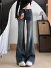 Jeans Acampanados Estilo Americano Vintage para Mujer, Nuevos Pantalones Acampanados Elásticos Adelgazantes Talla Grande para Primavera/Verano, Cuerpo Tipo Pera