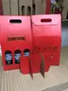 Caixa de Embalagem para Vinho Tinto Spot Caixa Colorida de Papelão Ondulado para Cerveja Caixa de Vinho Única e Dupla em Couro Sintético Bolsa Universal para 6 Garrafas