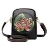 Bolso de Hombro Estilo Étnico para Madre Bolso para Teléfono Móvil de Mujer Nueva Moda 2025 Bolso Cruzado Impreso Retro Europeo y Americano Bolso al por Mayor