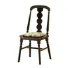 Silla de comedor vintage de madera maciza estilo francés, silla individual para el hogar estilo americano con respaldo, silla de ocio de diseñador de mediados de siglo con un toque de alta gama