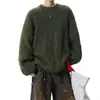 Popular Transfronterizo Talla Europea Talla Grande Suéter Redondo Retorcido para Hombre Ropa de Abrigo Base Otoño e Invierno Fábrica de Suéteres Venta al por Mayor
