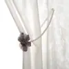 Atrapasueños Creativos de Flor de Perla para Cortinas, Correas Modernas Sencillas para Cortinas Transparentes, Accesorios Ajustables para Cortinas sin Taladro