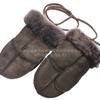 Luvas de Lã Real de Inverno para Crianças Pele Integrada Pele de Ovelha Exterior Quente Cordão para Pendurar Espessas Luvas de Bebê
