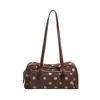 Elegante bolso de lunares para mujer, nuevo bolso de lona para el hombro 2026, elegante y versátil para ir al trabajo y citas, bolso de hombro