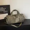Bolsa Tote Simples de Grande Capacidade Transfronteiriça para Mulheres Nova Coleção Primavera 2026 Cor Sólida Leve para Viagem Casual Ombro Transversal