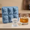 Molde de Cubitos de Hielo de Silicona Diseño Lindo de Conejo y Mini Vaca de las Tierras Altas