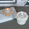 Zongbo Silicone Flor de Lótus Vela Perfumada Copo Suporte de Vela Base Molde de Silicone DIY Lótus Vela Gesso Ornamentos