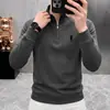Sudadera de algodón pesado para hombre de 400 g, nueva moda otoño 2026 marca de tendencia sudadera con cuello alto bordado para hombre, al por mayor