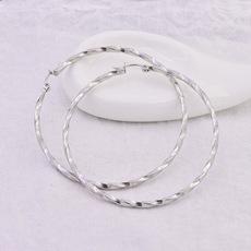 日韩流行弹簧耳夹无耳洞耳环性潮流几何形不锈钢纽花不易过敏耳圈