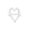 Anel de Coração Vazado Cravejado com Diamantes em Prata de Lei S925 com Zircônia, Design Coreano de Nicho, Joia de Anel de Dedo Aberto de Luxo Leve