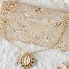 Collar Boho de Estrella de Mar con Cuentas de Semillas de Colores Collar de Concha de Abanico de Playa con Perlas de Imitación Collar de Playa para Mujer
