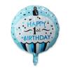 Globos Redondos Impresos de 18 Pulgadas Inglés Cumpleaños Redondo Decoraciones para Fiesta Cumpleaños de Bebé Cien Días Bolas Decorativas Venta al por Mayor