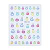 Popular boca monstro alívio unhas adesivos boca grande olhos monstro 3D Jelly adesivos de unhas Smiley Face expressão facial adesivos de unhas