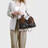2025 Nuevo Bolso Cubo Estilo Pequeño Fragante Bolso de Cadena Rombo Moda Retro Bolso Tote de Hombro de Gran Capacidad para Mujeres