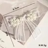 Estilo Coreano Fresco Encaje de Una Sola Capa Perla Malla de Mariposa Hecho a Mano DIY Accesorios de Decoración para Vestido de Novia Lindas Pegatinas de Tela