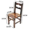 Taburete para Uso Doméstico, Silla de Madera para Niños con Respaldo, Silla para Estudiantes, Silla de Madera Maciza, Taburete de Madera con Respaldo, Taburete Bajo para Adultos